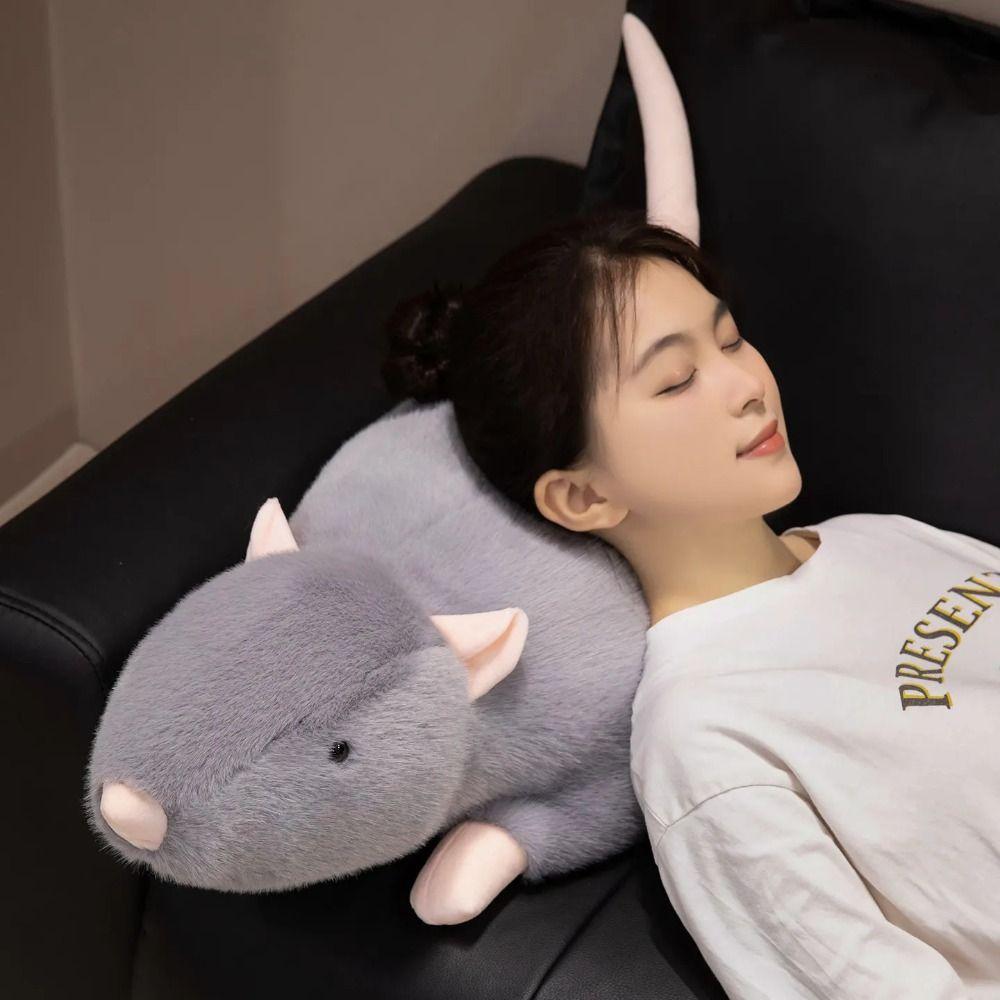 Stuffed Animal Mouse Plushie Doll Sleep Pillow Stuffed Rat Cartoon Simulation Mouse Plush Kids Toy