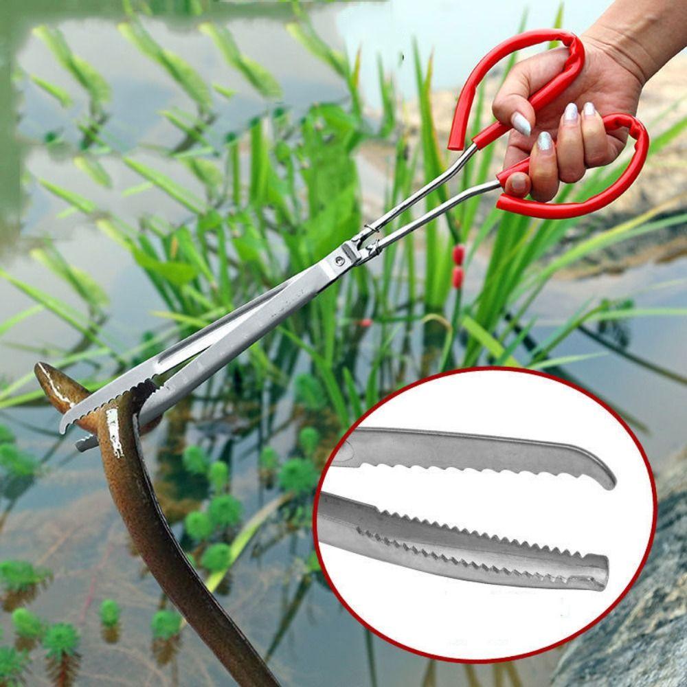Anti-Skid Multi-function Stainless Steel Tongs Outdoor Fishing Catch Tool  Outdoor Sea Crab Fishing