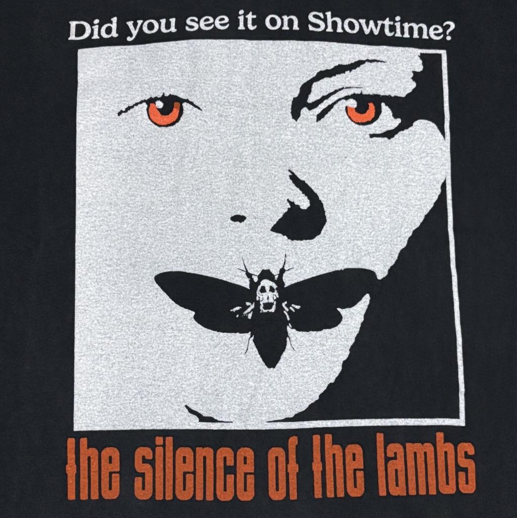 VTG Mlčení jehňátek Showtime 90s Film Tričko s jednoduchým stehem REPRINT