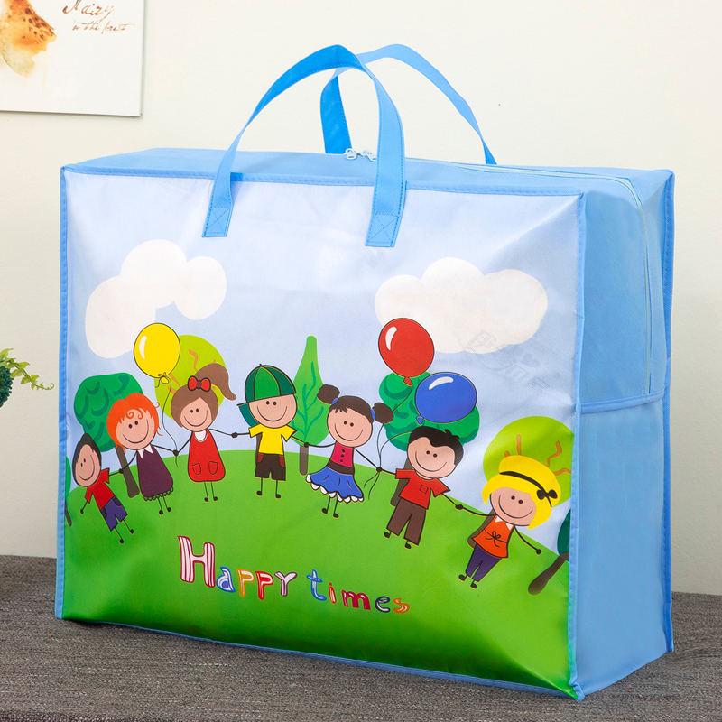 Waterproof Cartoon Quilt Storage Bag for Kids – Large Capacity, Thick and Durable