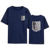 Attack on Titan Survey Corps Wings of Freedom T-Shirt - Mikasa & Eren Short Sleeve Jacket