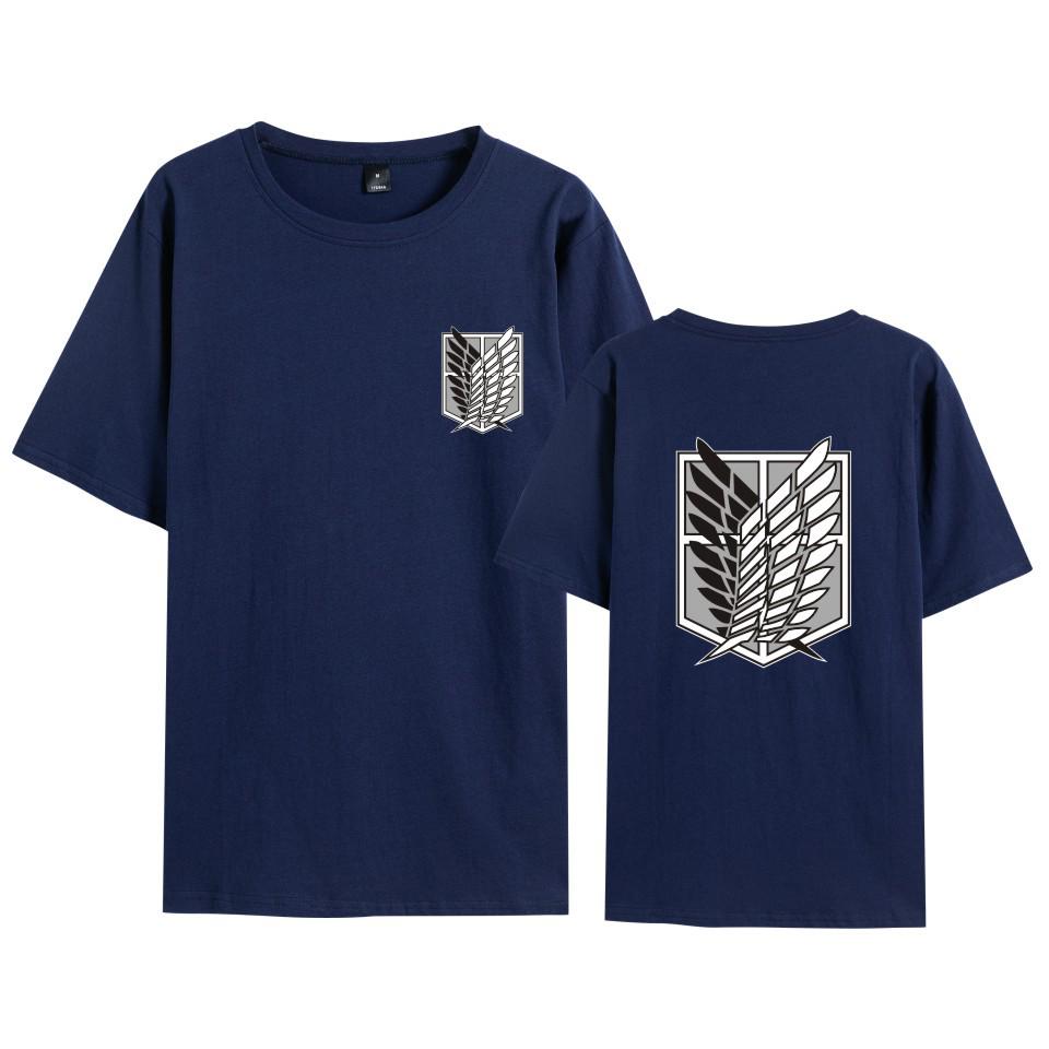 Attack on Titan Survey Corps Wings of Freedom T-Shirt - Mikasa & Eren Short Sleeve Jacket