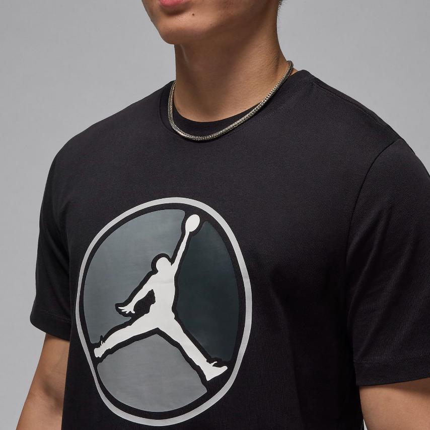 Jordan Fashionable Comfortable Soft Crew Neck Pullover Short Sleeve T-Shirt Men Tops Black FZ1944-010