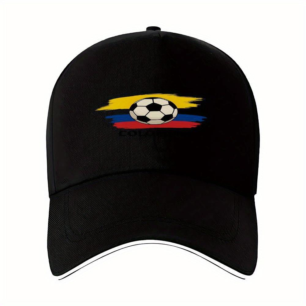 Colombia Soccer Ball Flag Baseball Cap Polyester Adjustable Adult Casual Travel Headwear