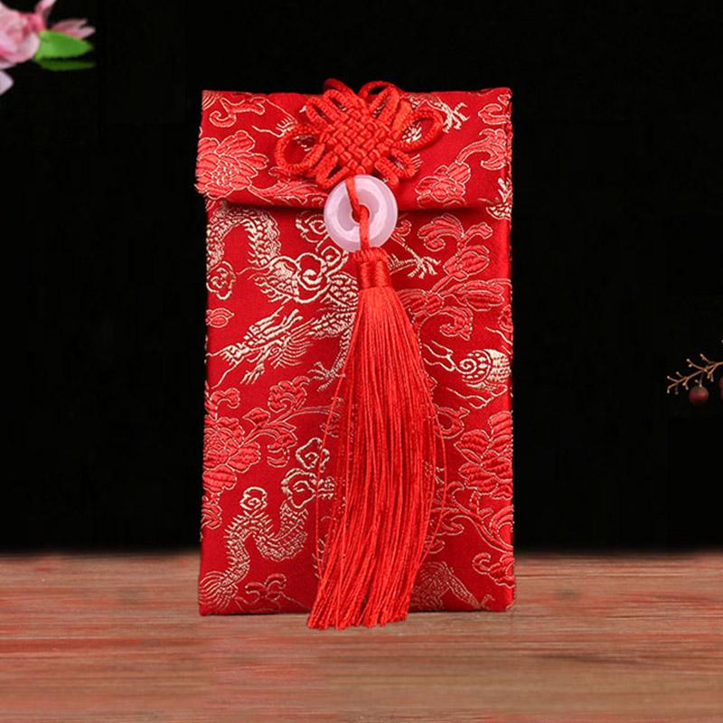 2026 New Year Red Packets Birthday Brocade Money Bag Wedding Red Envelopes Dragon Phoenix Spring Festival Blessing Lucky Gift