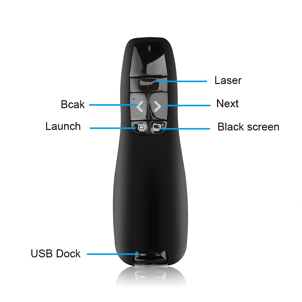 2,4 GHz Wireless Presenter USB Power Point Presenter Fernbedienung Roter Laserstift PPT Flip Pen Pointer