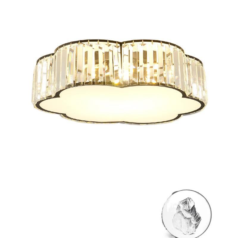 Modern Minimalist Round LED Crystal Ceiling Light for Bedroom, Living Room, Dining Room, and Study