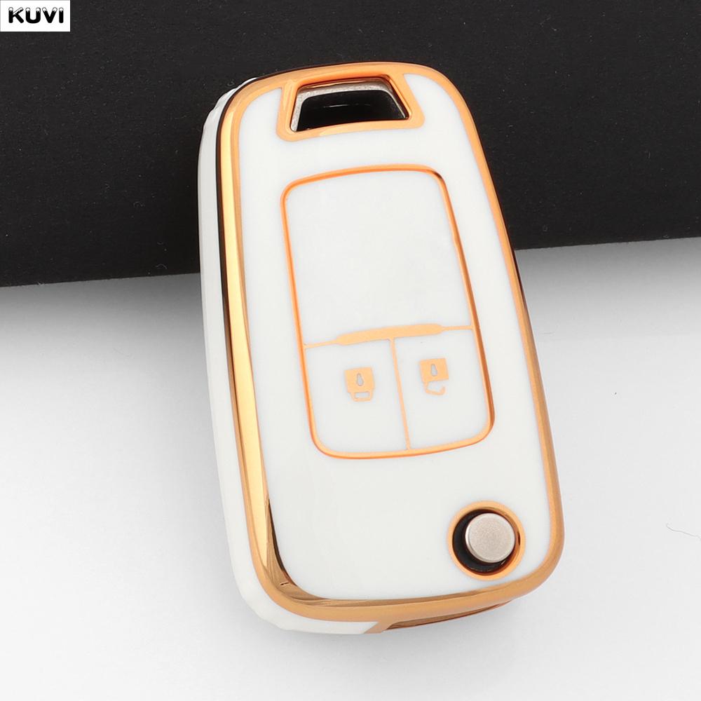 2 Buttons Tpu Shell For Chevrolet Cruze Aveo Trax Sail Malibu For Opel Vauxhall Astra Corsa Meriva Insignia Car Key Case Cover
