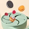 Snack Cup Soft Silicone Baffle 350ml Large Capacity Leak-Proof Foldable Portable Snack Container Kids Microwave Safe Fruit Biscuit Holder