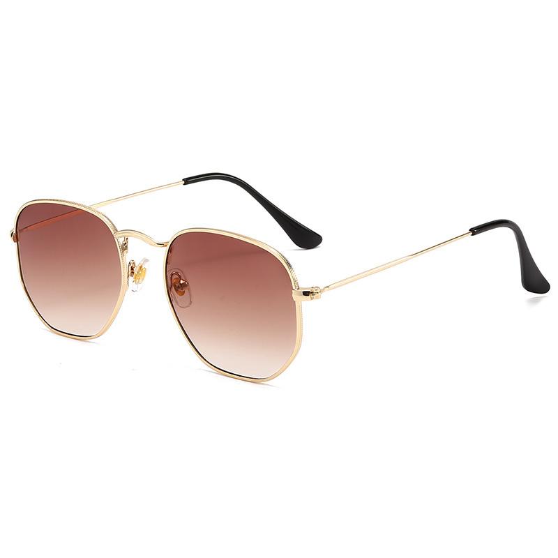 Sunglasses Women'S Metal Square Geometric Frame Metal Glasses Classic Sunglasses Men'S Trend