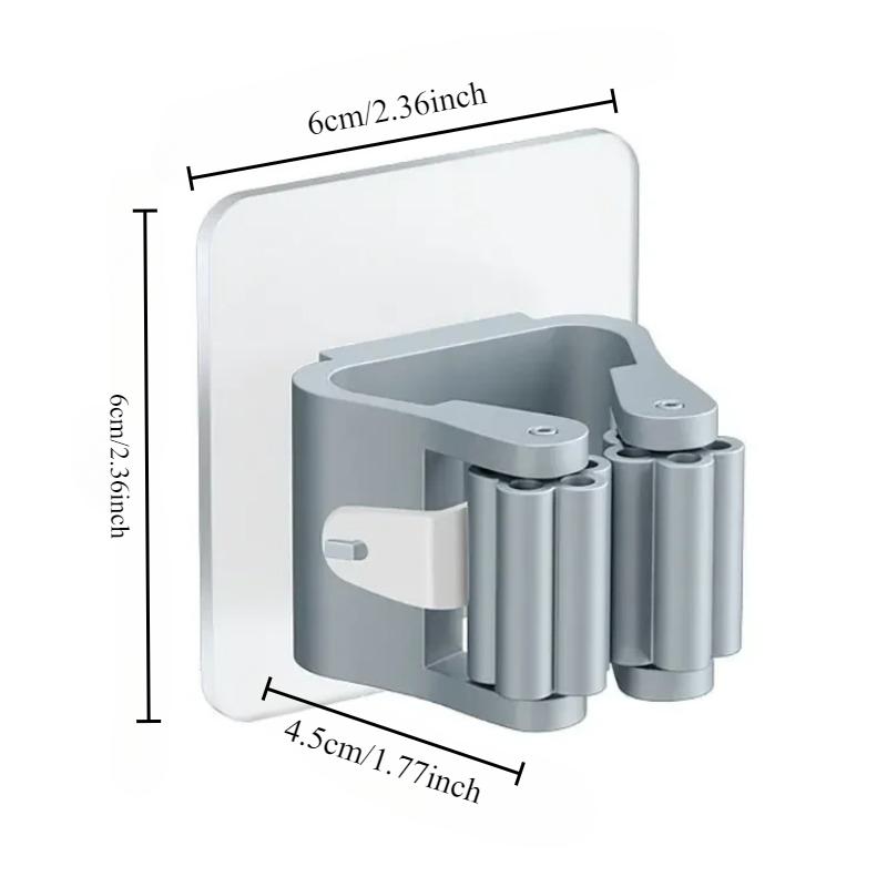 Xiaomi 2/4pcs Punch-free, Seamless Mop Rack Storage Mop Hook Home Bathroom Wall Shelf Broom Rack Mop Clip Bathroom Accessories