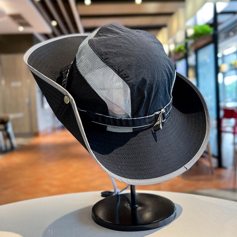 Bucket Hat Women's Summer Sun Protection Quick-drying Breathable Sun Hat Outdoor UV Protection Camping Fishing Mountaineering Hat Male Tide