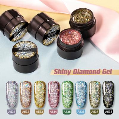 Glitter Rhinestone UV LED Nail Gel Polish Soak Off Varnish Lacquer