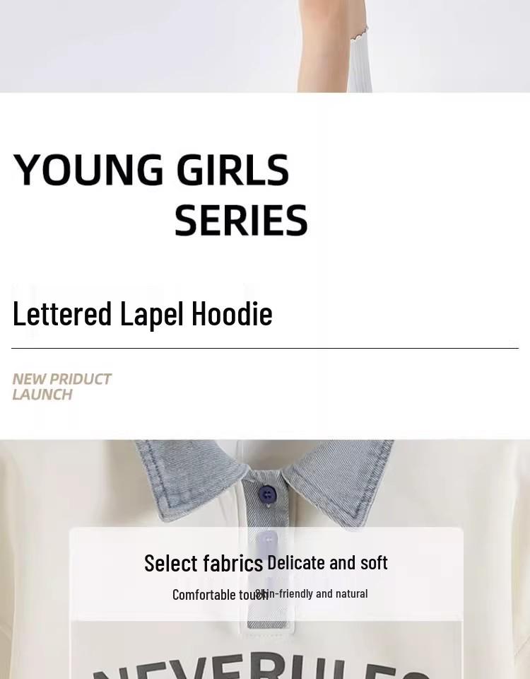 Girls' 2026 Spring/Autumn Sweatshirt & Pants Set - Stylish Two-Piece Outfit for Big Kids