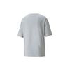 Puma Downtown Graphic Casual Sports Round Neck Short Sleeve T-Shirt Women Tops Grey Blue 533050-71