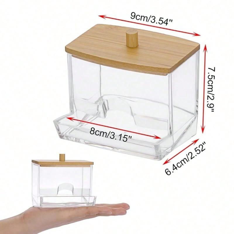 1pc Transparent Storage Jar With Clear Lid, Multi-Purpose Organizer,For Holiday Beach, Bathroom Collection, Bedroom Collection, Large Capacity