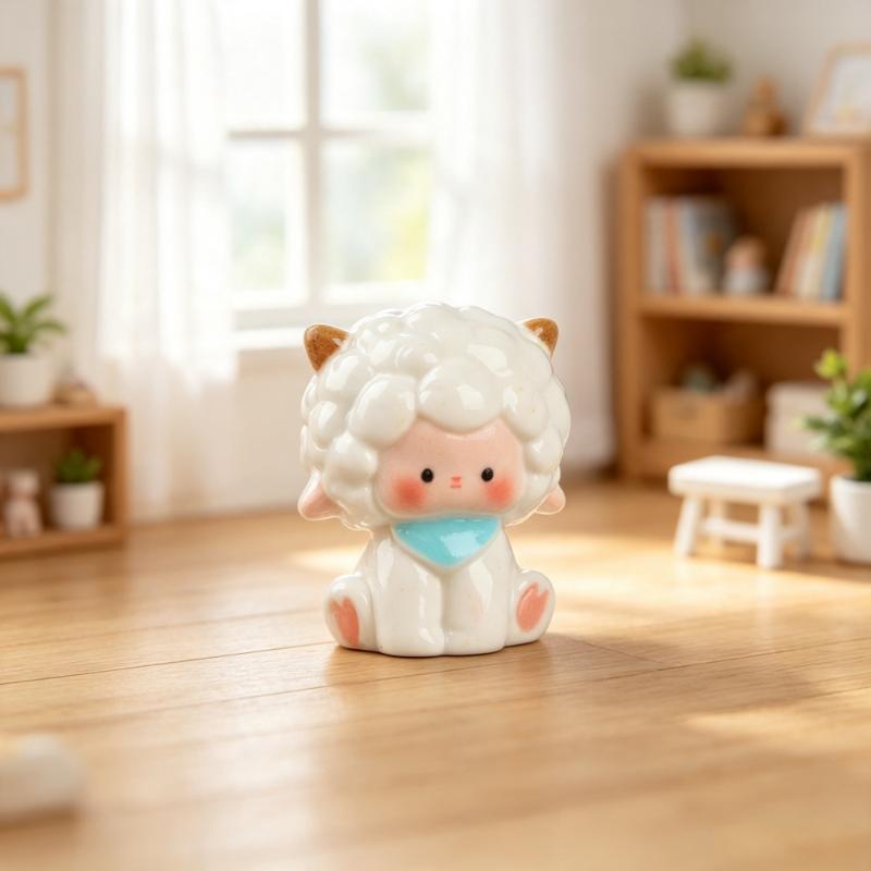 Miniature Fairy Garden Sheep Lamb Accessories 5/6Pcs Cute Ornaments for DIY Micro Landscape Home Yard Decor