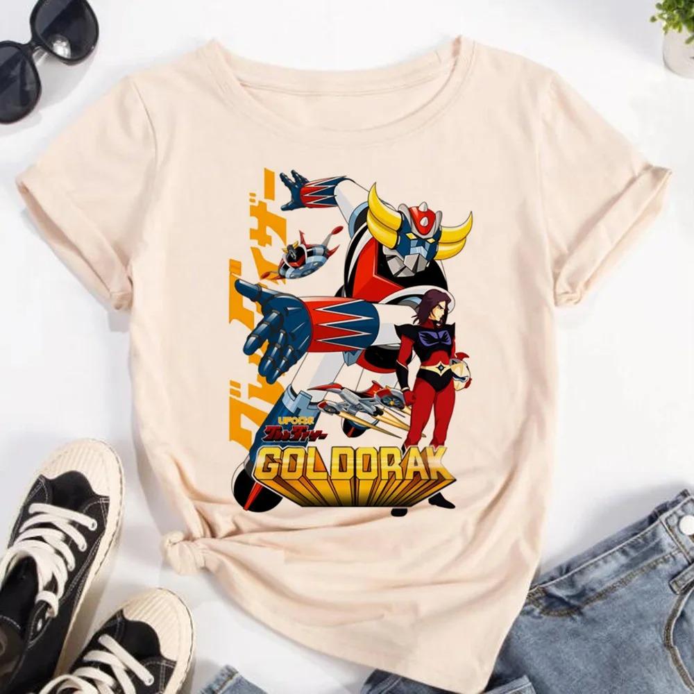 UFO Robot Grendizer Retro Mecha Anime T-Shirt, Unisex Super Robot Streetwear Tee, 100% Cotton Casual Short Sleeve Top