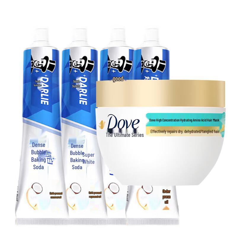 Семейный набор: Зубная паста Hao Lai и Маска для волос Dove