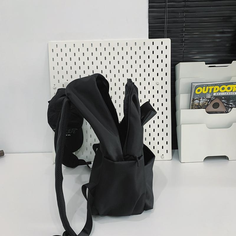 Women Solid Color Backpack Men's Backpack Lightweight Travel Computer Bag Student Schoolbag
