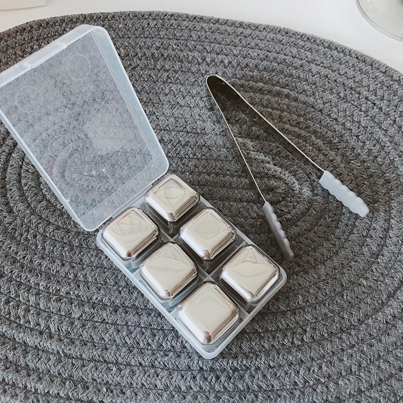 Yeniden kullanılabilir Paslanmaz Çelik Buz Küpleri Viski Şarap için Soğutma Viski Taşları İçkinizi Daha Uzun Soğuk Tutun Buz taşı adası