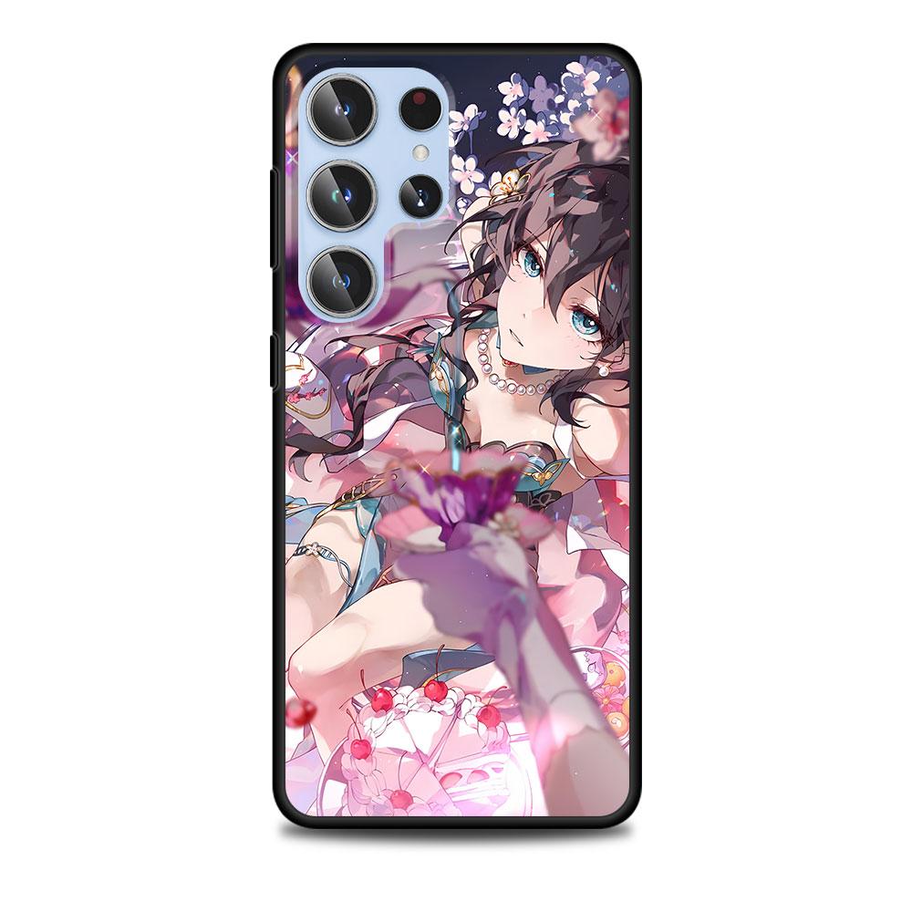 Ruan Mei Honkai Star Rail Case for Samsung Galaxy S23 S21 S20 FE S24 S22 Ultra S10 S10e S9 Plus Soft Black TPU Phone Cover