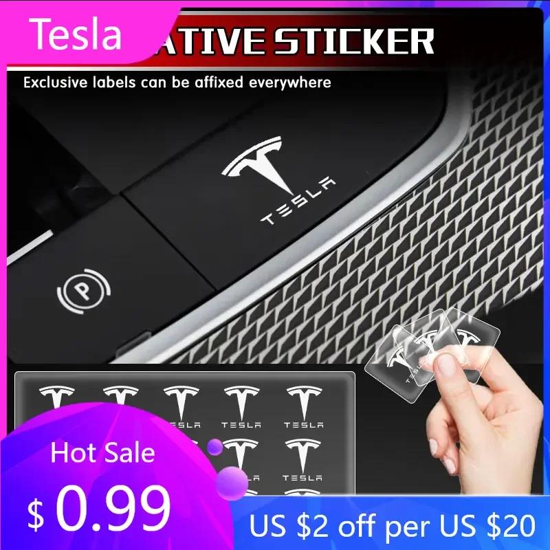 Autoaufkleber 2025 Neu Tesla 2/5/10 Stück Auto Türgriffaufkleber Reifen Rückspiegel Aufkleber Für Tesla Model 3 Model X S 2016-2020