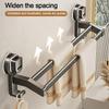 30/40/50CM Aluminum Towel Rack Strong Load-bearing Bathroom Organizer Double Pole Rack  Balcony