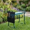 600D Oxford Cloth Garden Stool Bag Foldable Portable Garden Stool Storage Pouch Heavy Duty Black Garden Tool Pouch