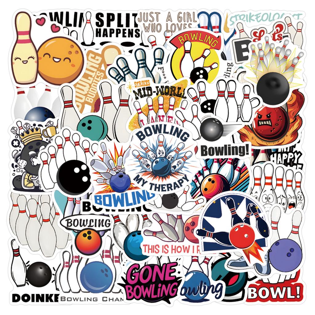 55 New Bowling Sports Graffiti Stickers Decorative Scooter Suitcase Notebook DIY Stickers