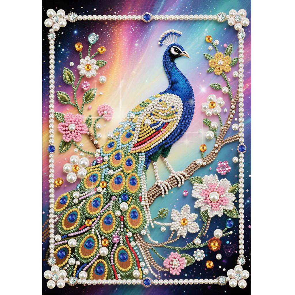 Animal Special Shaped DIY Partial Drill Pearl Gem Diamond Art Painting Kit Gift Art Craft Pearl Diamond Painting 11.81x15.75in