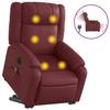 VidaXL Electric Massage Recliner Burgundy Red 3205175