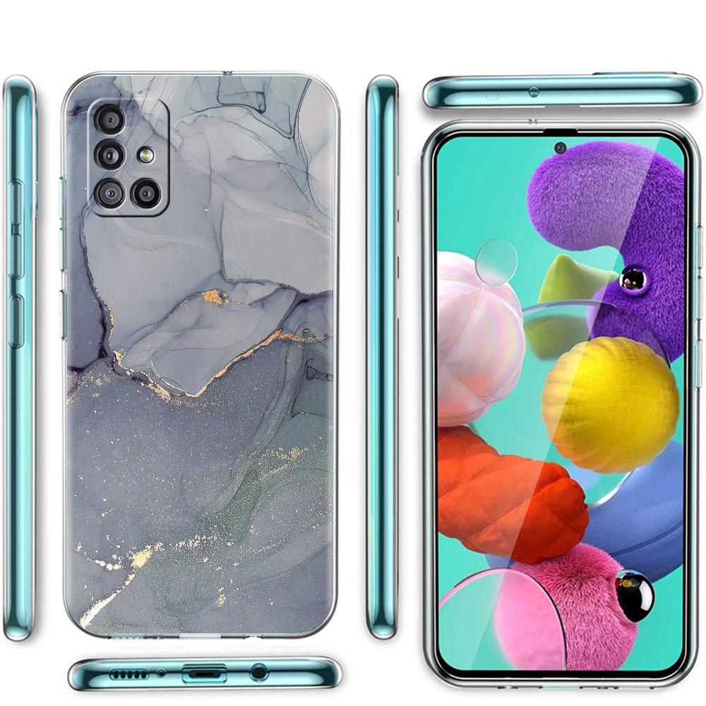 Marble Pattern 3 Clear Case For Samsung Galaxy A52 A12 A51 A32 A21s A71 A32 A22 A50 A70 A31 A72 5G Phone Cover