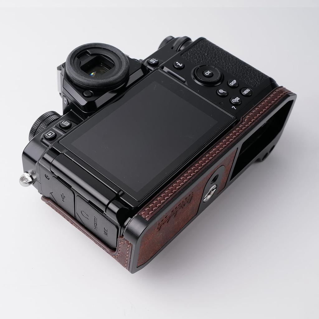 Compatible with Nikon This Genuine Leather Camera Is Handmade by It Features a Design with a Grained Cowhide Leather Metal Base and Handle Zf,