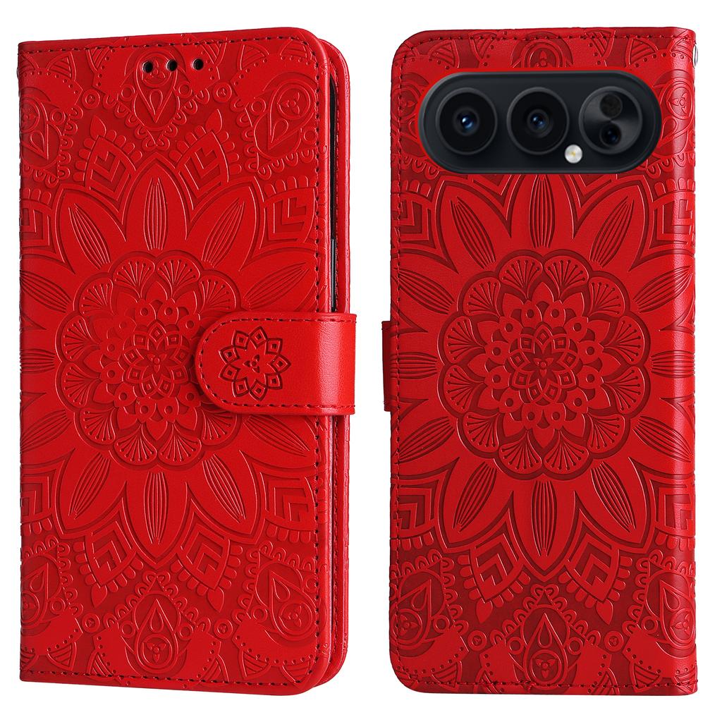 For Honor 500 Pro 5G/Honor 500 5G Case Sunflower Imprint Leather Wallet Phone Cover