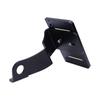 Bolt-On Motorcycle License Plate Bracket, Side-Positioned Rear Plate Mount Black Aluminum and Multiple Slots