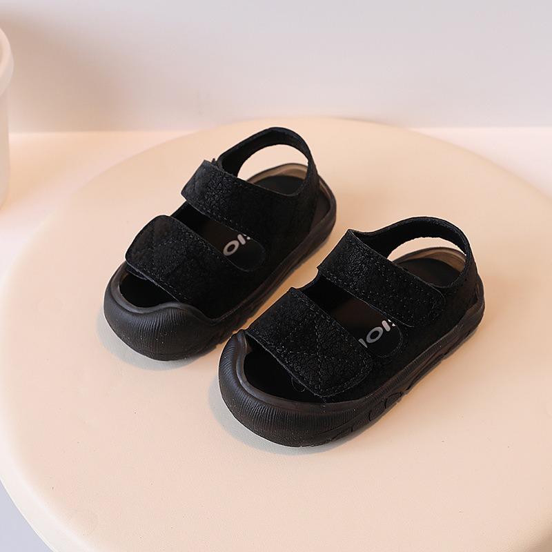 Summer Closed Toe Baby Sandals, Soft Sole Toddler Walking Beach Shoes For Boys Girls 21 чёрный