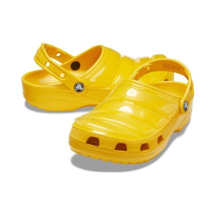 Crocs Classic Clog Casual Simple Puff Clog Beach Sandals Unisex Sandals Light-Yellow 206624-700