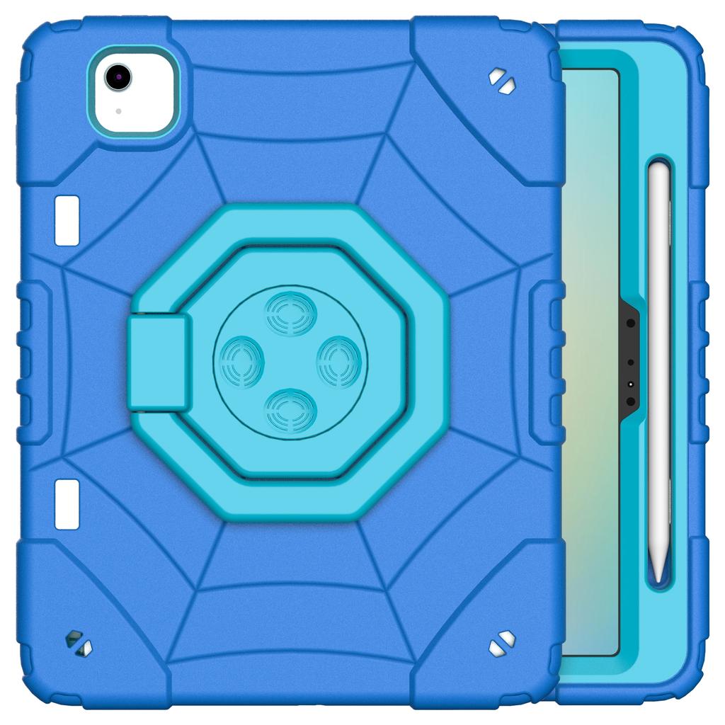 For iPad Air 11 (2025)/(2024) M2 Case TPU+PC Fidget Tablet Cover with Handle Kickstand and Pencil Holder