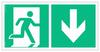 AE099 Direction to emergency exit down right