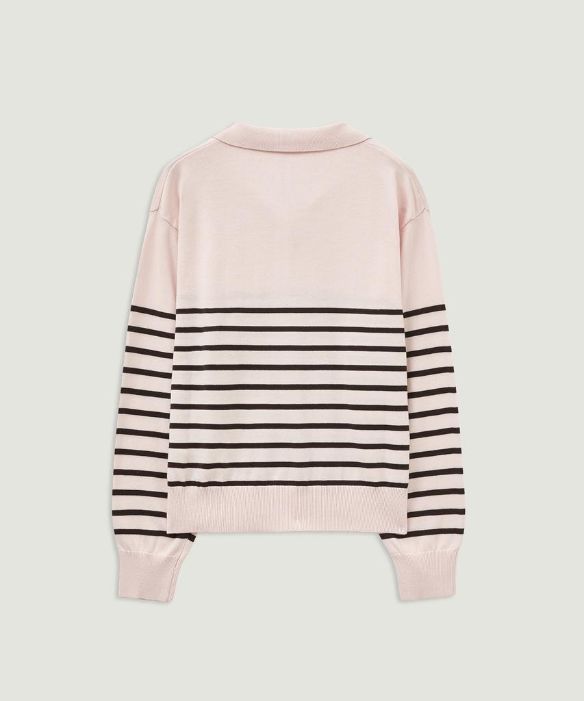 LMOOD WOMEN Cityal Cotton Stripe Rugby Knit (2 Colors)