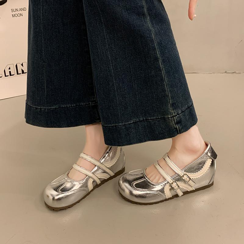 Damen Retro Elegante Flache Mund Casual Keilabsatz Mary Jane Schuhe Herbst Neue Mode Vielseitig Bequem Einzelne Schuhe