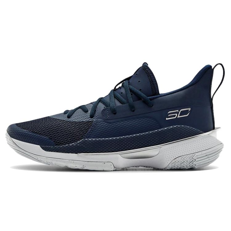 

Мужские кроссовки Under Armour Curry 7 Team Academy Синий Белый Металлик-Серебристый 3023838-408