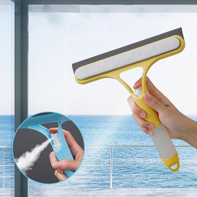Mini Window Cleaning Squeegee 3 in 1 Multi Function Glass Mirror Microfiber Scrub Household Car Cleaner Tools
