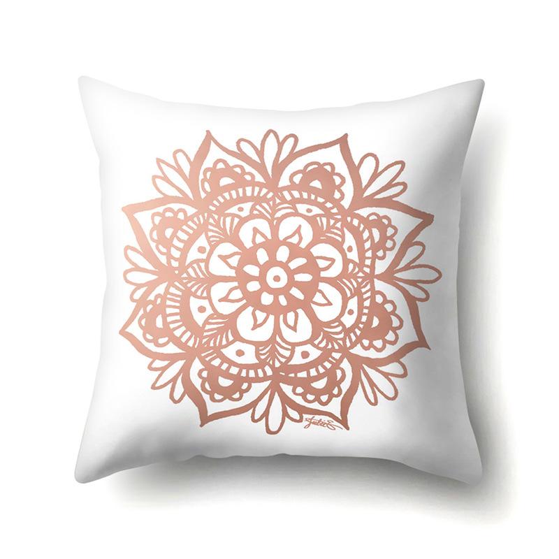 Polyester Pillow Case Automobile Decoration Home Printed Pillow Case Waist Cushion Cover Car Cushion Head Cushion Cover