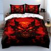 Fiery demon face motif. Bedding sets Duvet cover sets Duvet covers Pillowcases(1*Duvet Cover 2*Pillowcases without duvet insert)