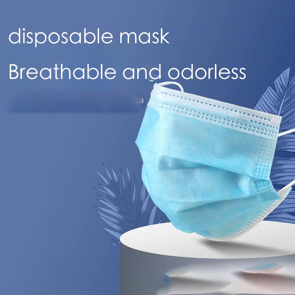 Masks 3-layer Mask Face Masks Melt Blown Cloth Disposable Anti-Dust Protective Masks Earloops Mouth Mask Black Mascarillas