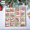Gift Window Scene Decorations  Christmas Decorations Wooden Painted Pendants Christmas Tree Ornaments Boxed
