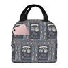 Pride And Prejudice Florals Quote Insulated Lunch Bag for Kids School Cooler Thermal Food Box Tote Lunch Boxes Container
