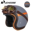 Vintage-Style Half Helmet Adults Unisex Motorcycle Scooter Riding DOT Certified ABS Safety